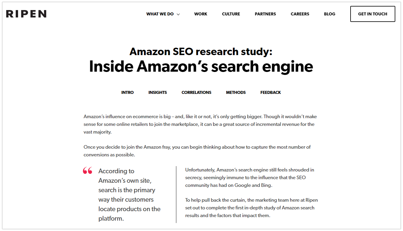 ripen amazon seo report